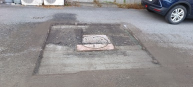 상가 주차장 노후 아스콘 파쇄포장 시공 과정 1 image 37